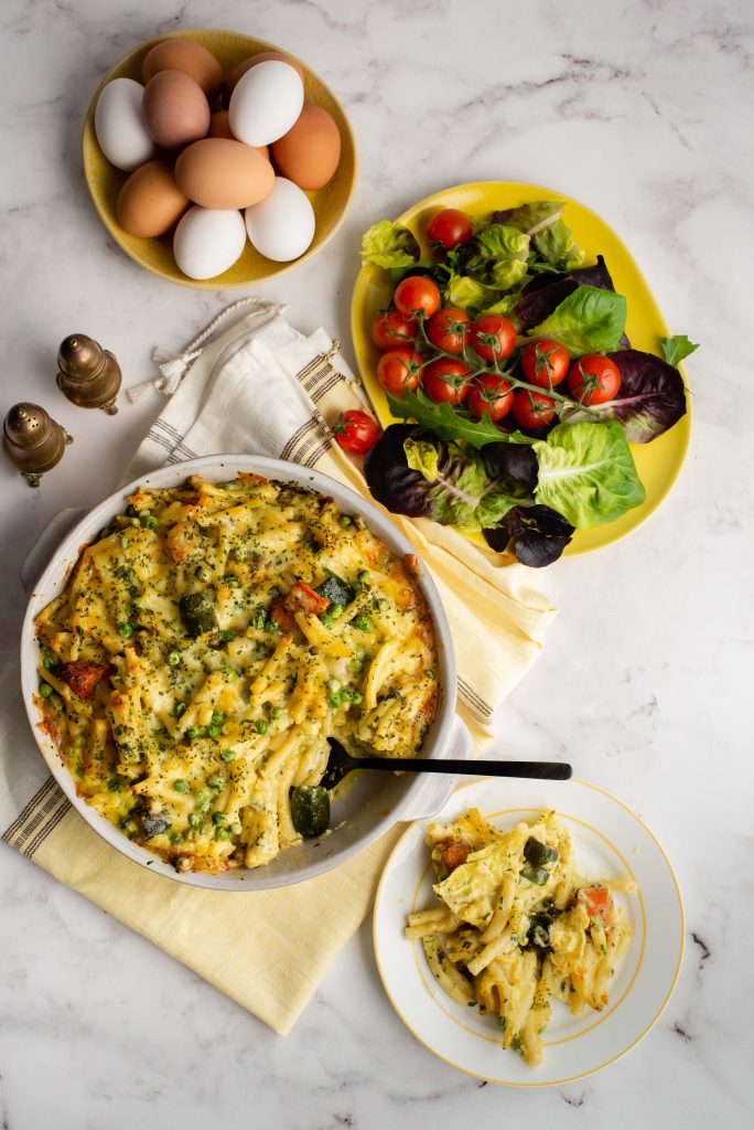 Egg and pasta pie