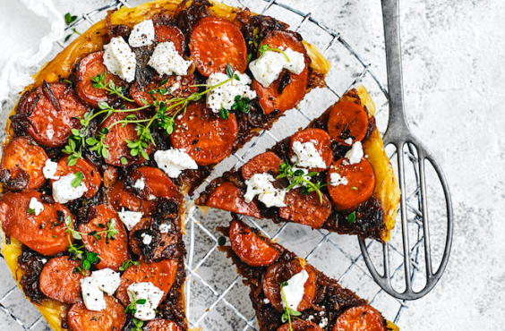 Sweet potato tarte tatin