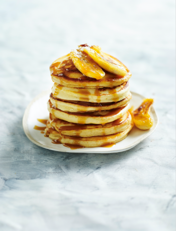 Banana and salted caramel flap jacks