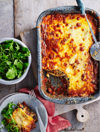 Brinjal Bolognese bake