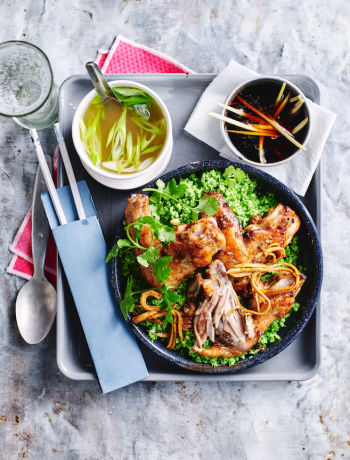 Chicken wings with Broccoli rice