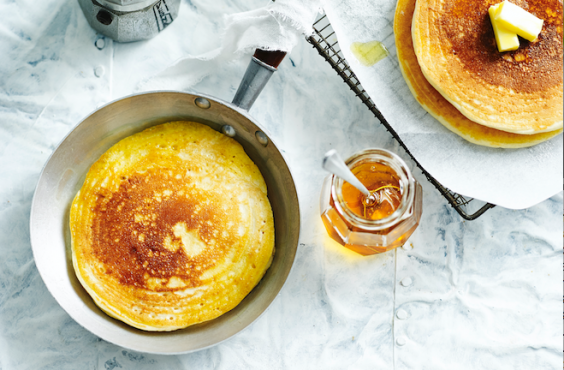 Stacked! Pancakes done four ways