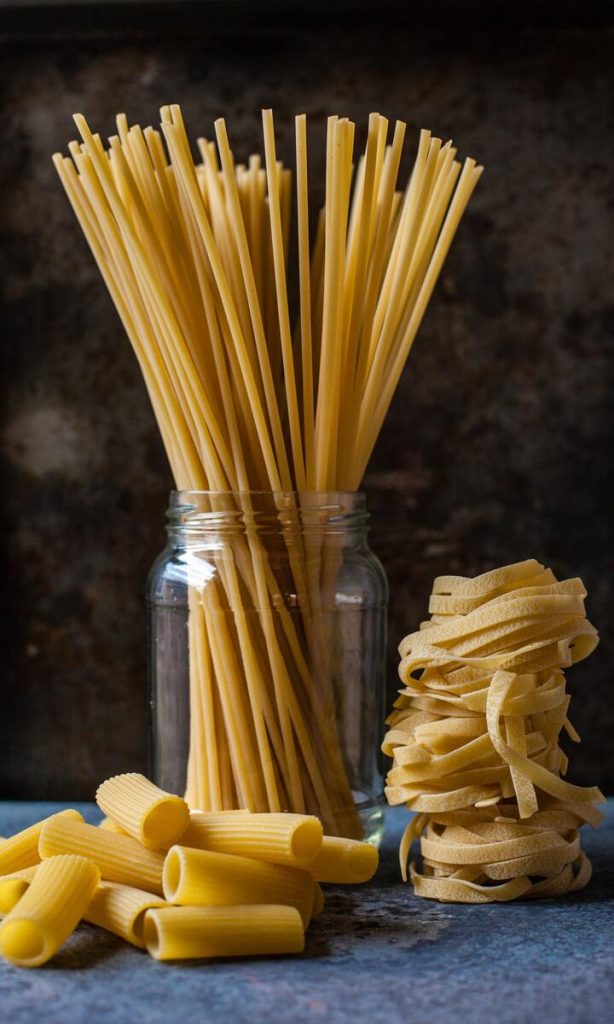 Various types of pasta