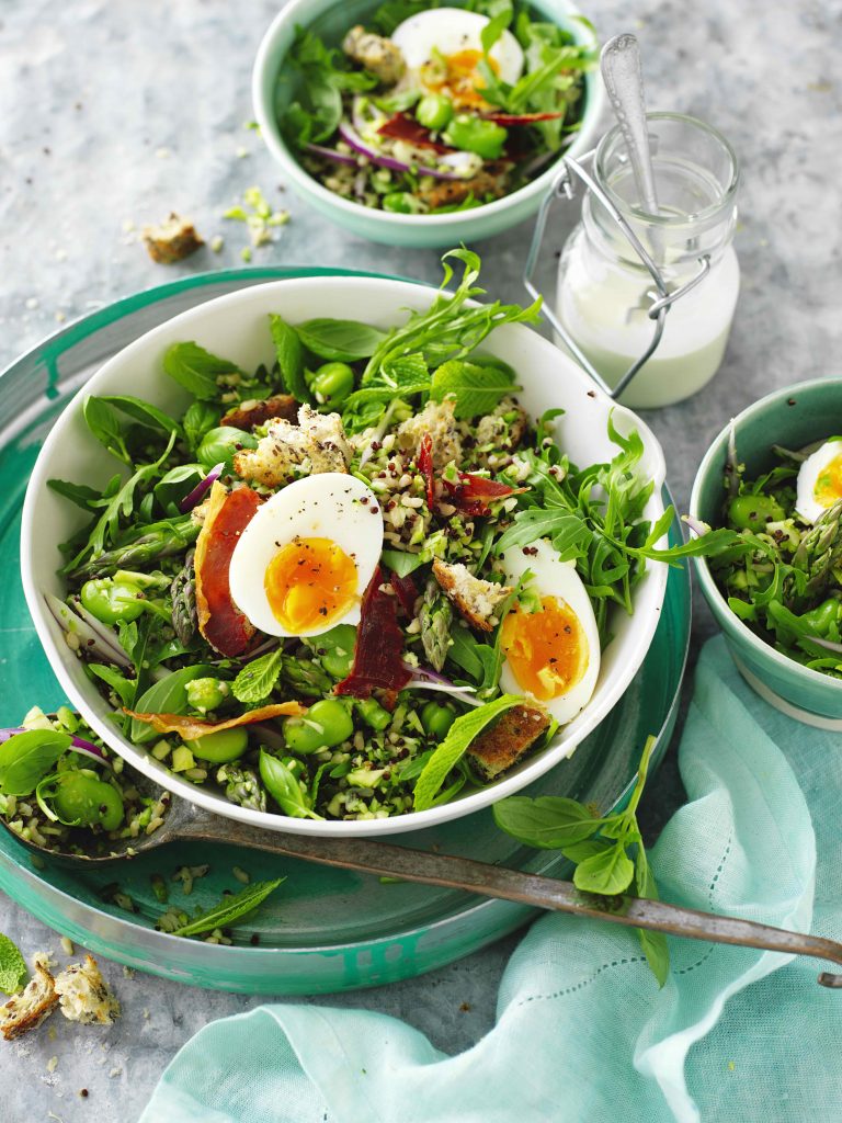 Baby marrow, brown rice & quinoa salad