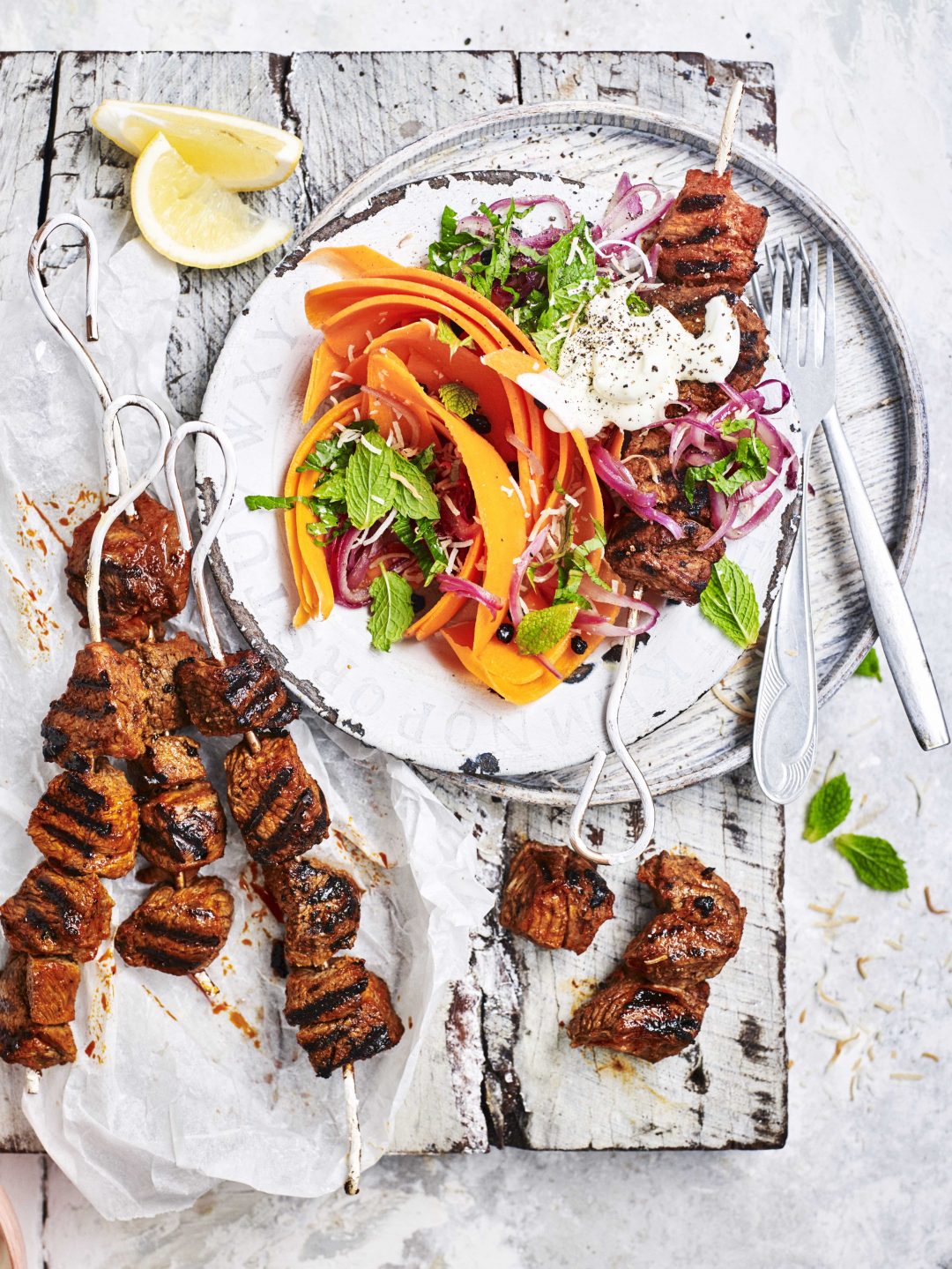 Garam masala beef kebab with carrot salad Food & Home Magazine
