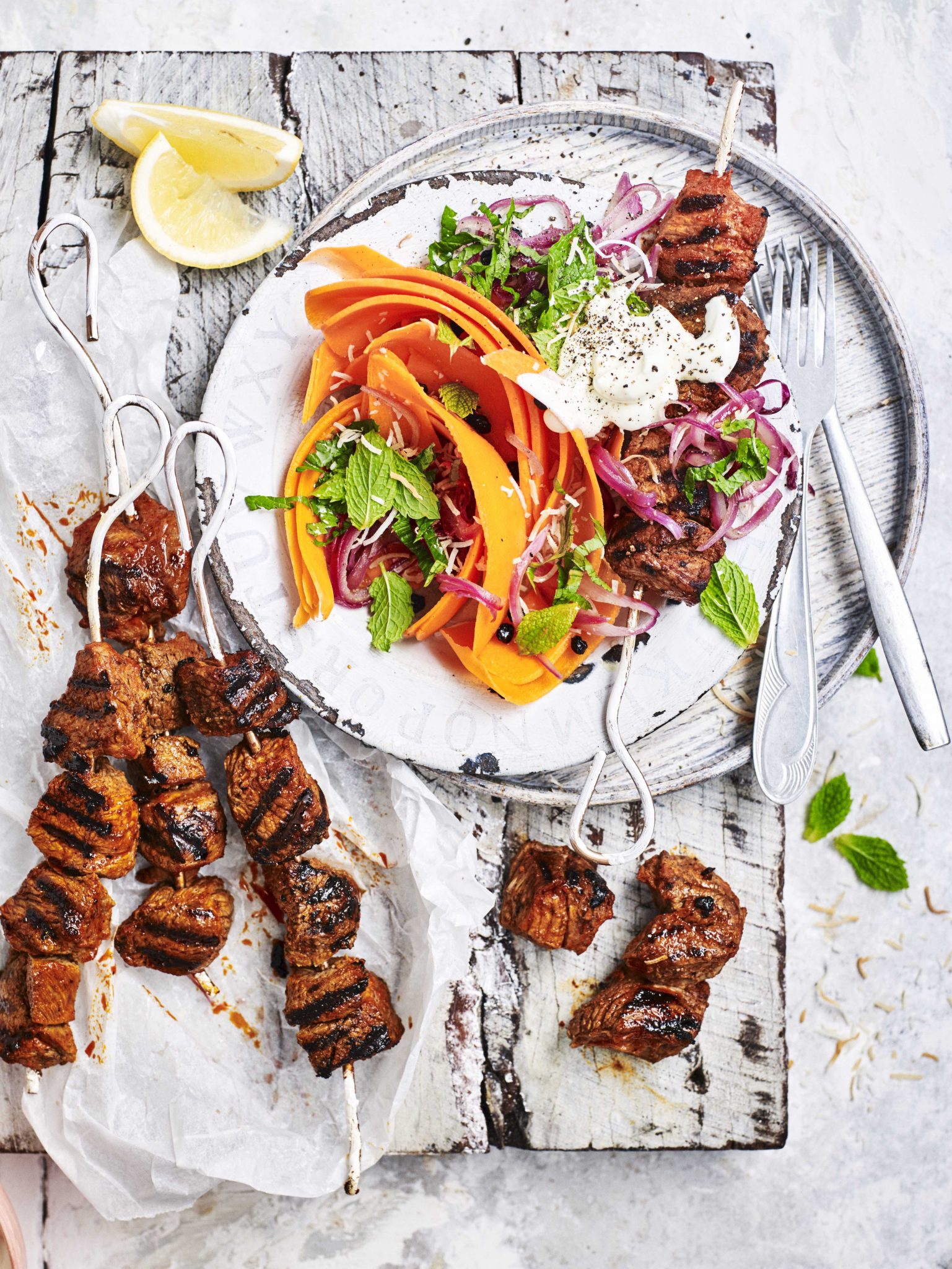 Garam masala beef kebab with carrot salad Food & Home Magazine