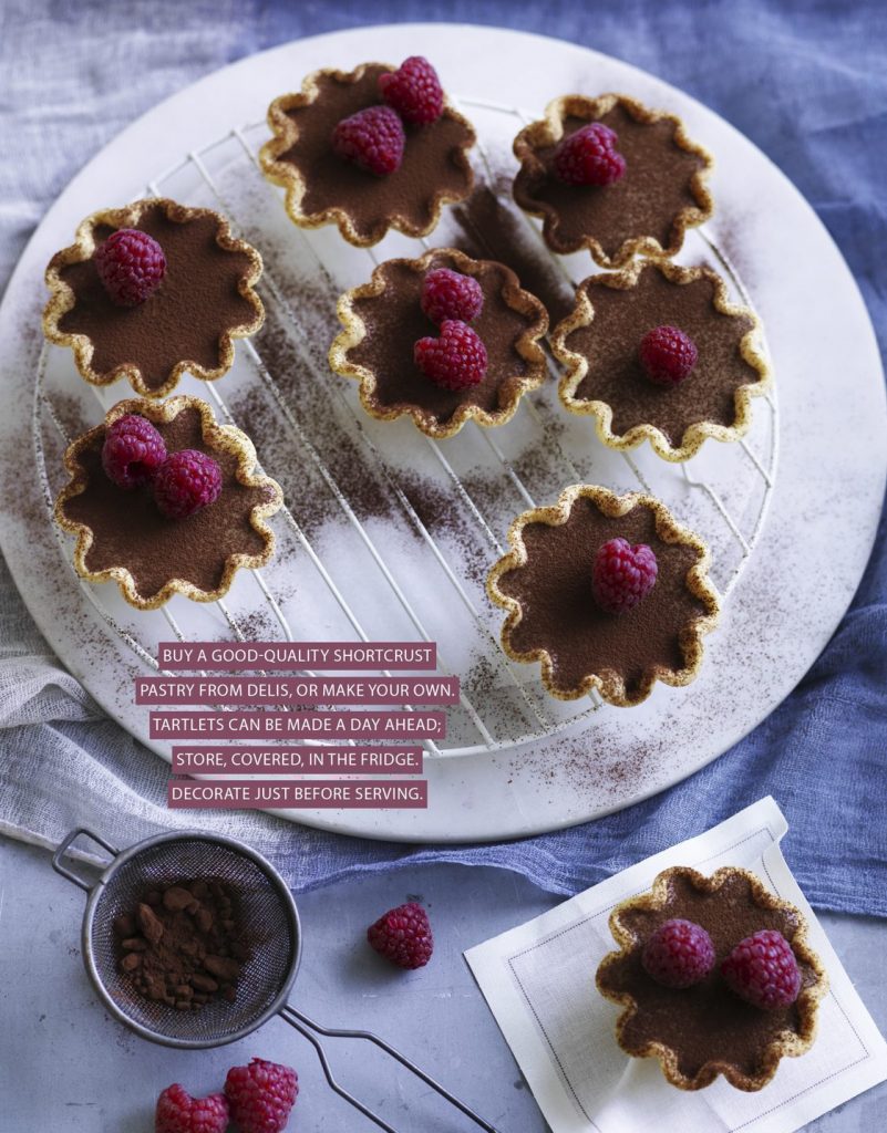 Drunken mocha mousse tartlets