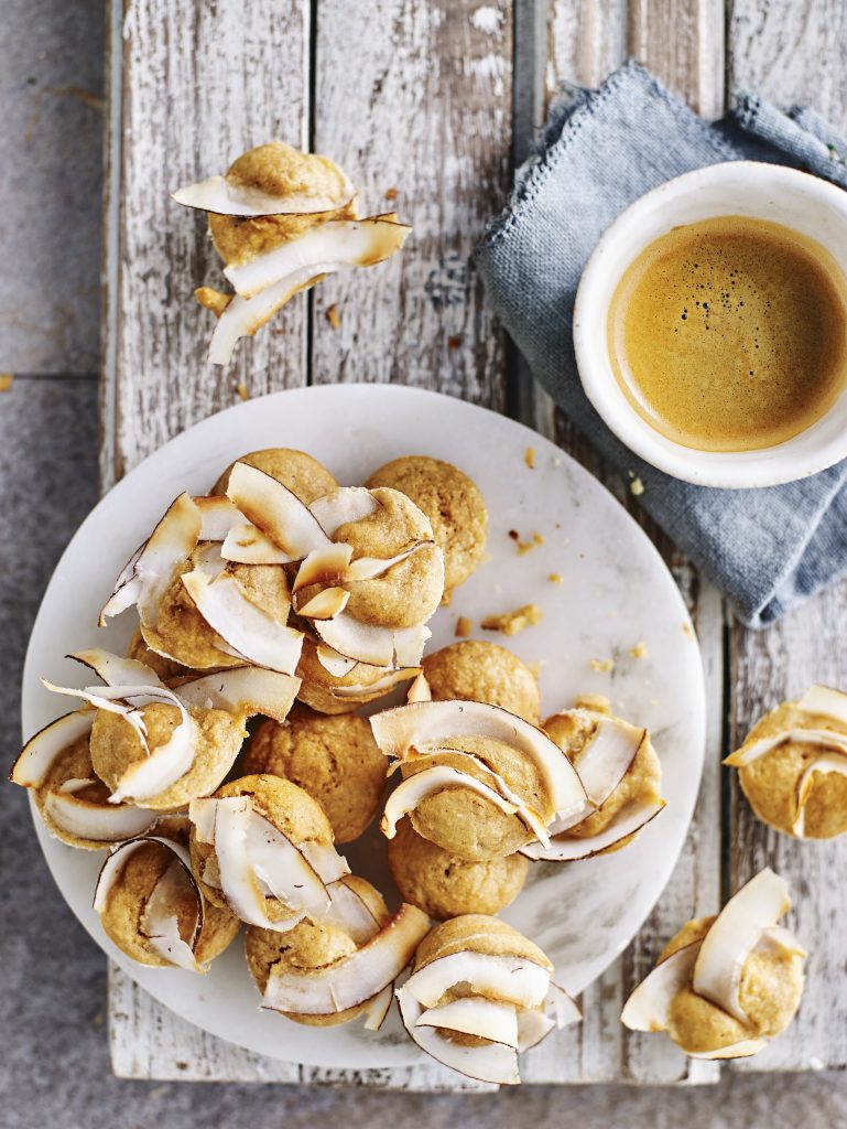 Little banana coconut cakes