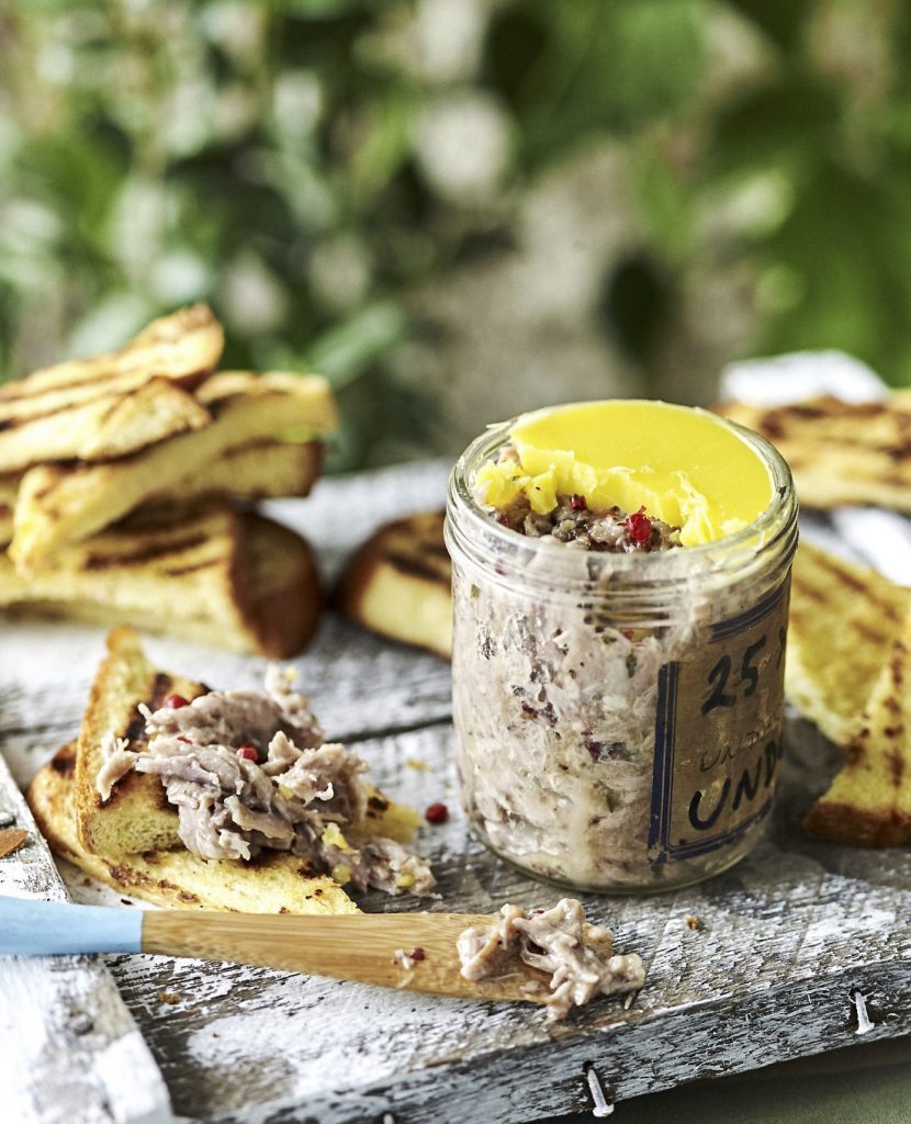 Easy duck & pink peppercorn rillette