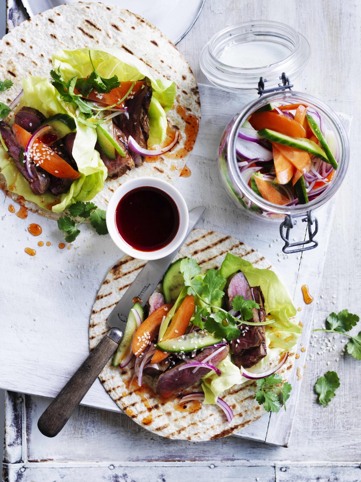 Biltong spiced steak & salad wraps Food & Home Magazine