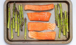 salmon and asparagus