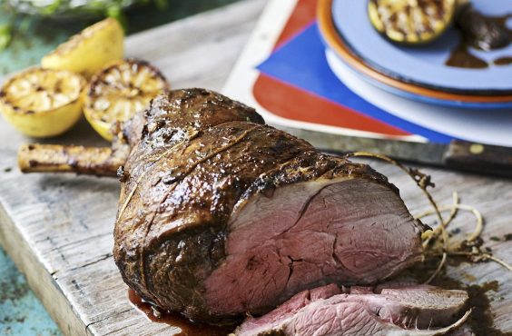 Spanish-style leg of lamb