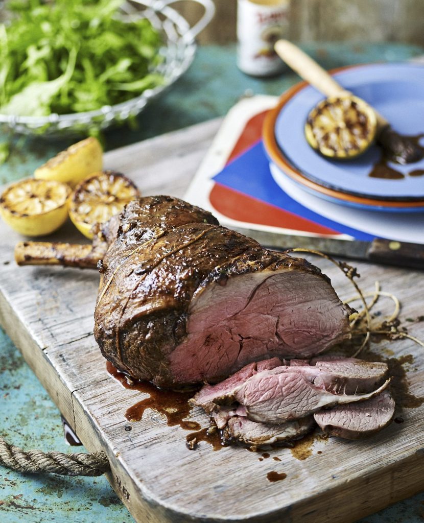 Spanish-style leg of lamb