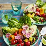 Rainbow burrito bowl