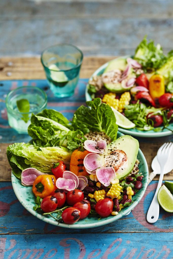 Rainbow burrito bowl