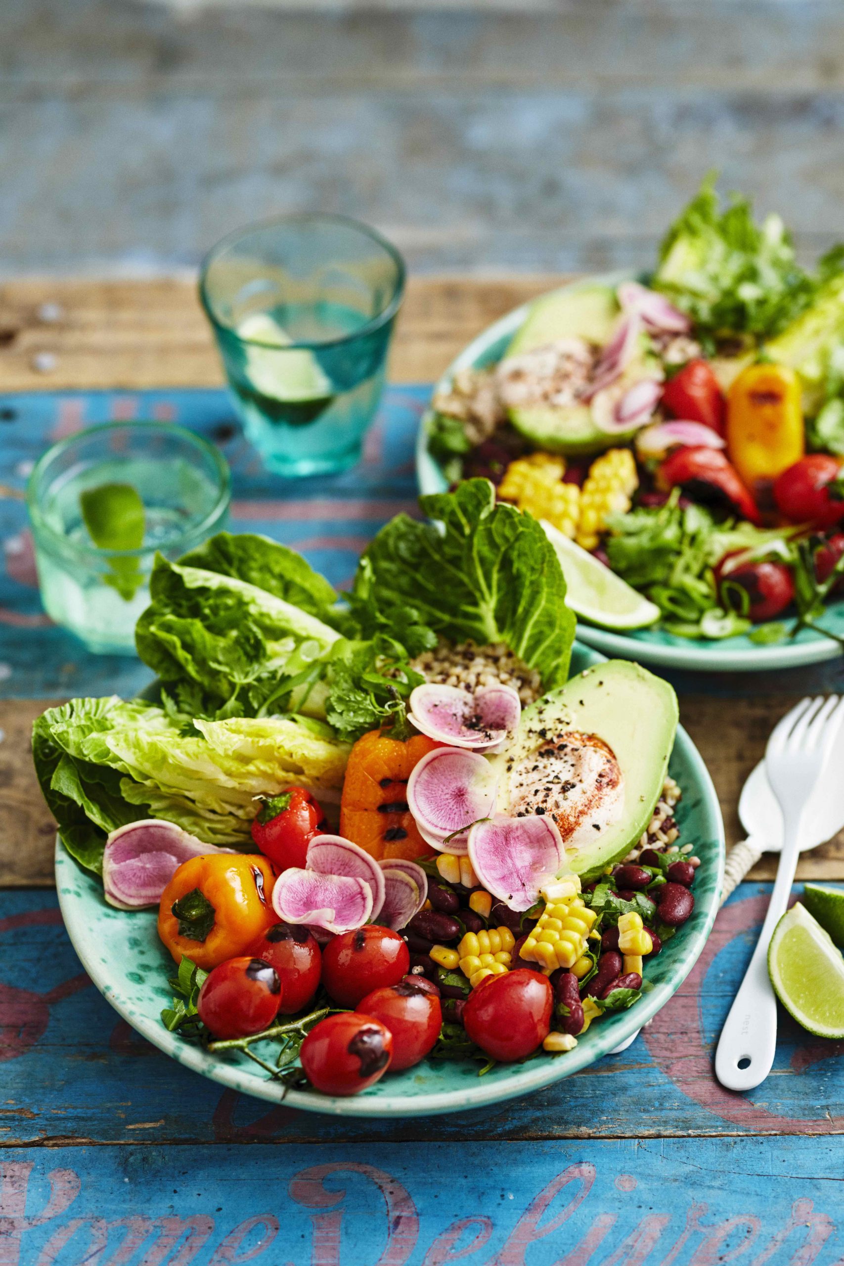 Rainbow burrito bowl