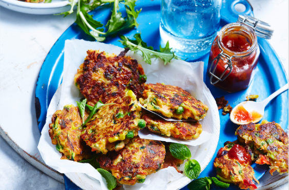 Veggie & chickpea fritters