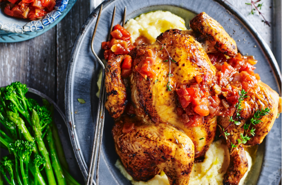 Roast chicken & parsnip mash