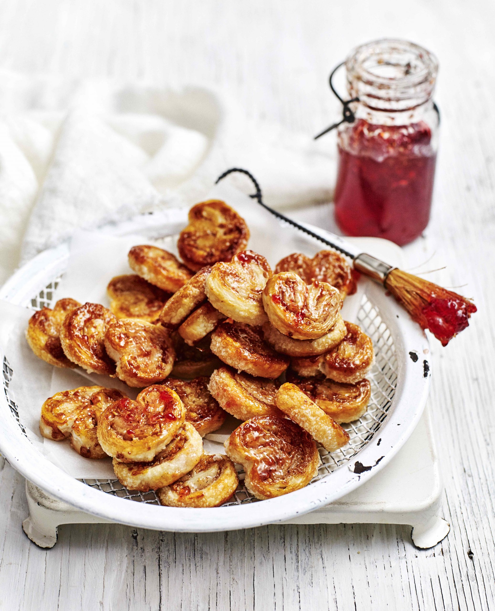 Berry jam & vanilla palmiers