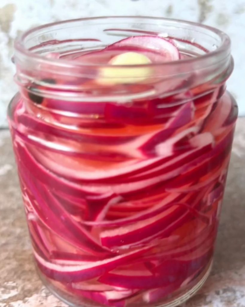 Pickled red onions