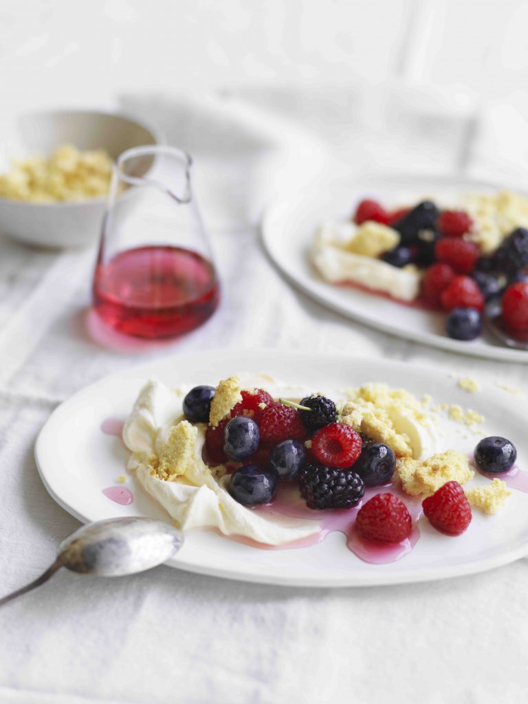 Goat’s Curd with Berries and Milk Crumb