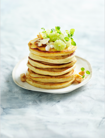 Coconut lime pancakes