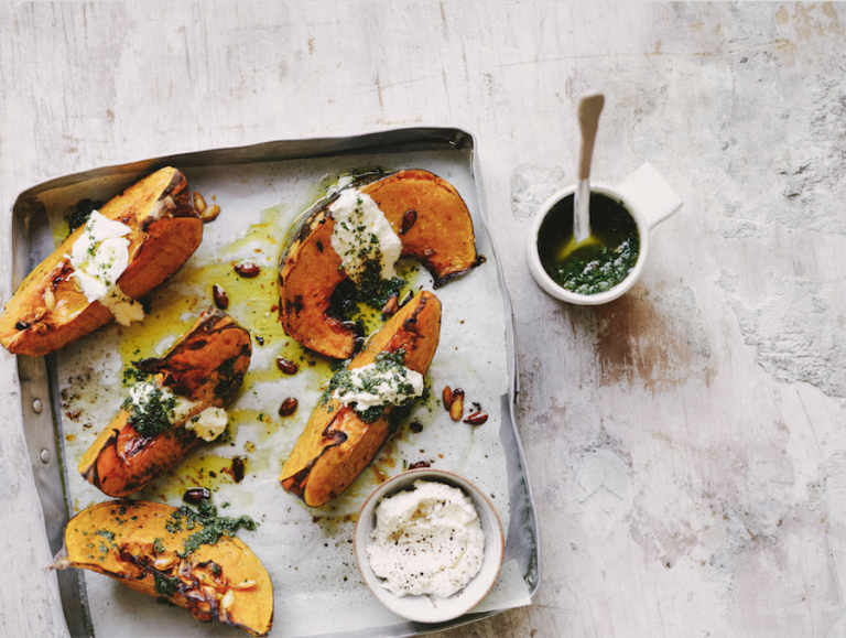 Roast pumpkin with horseradish and mint salsa Food & Home Magazine