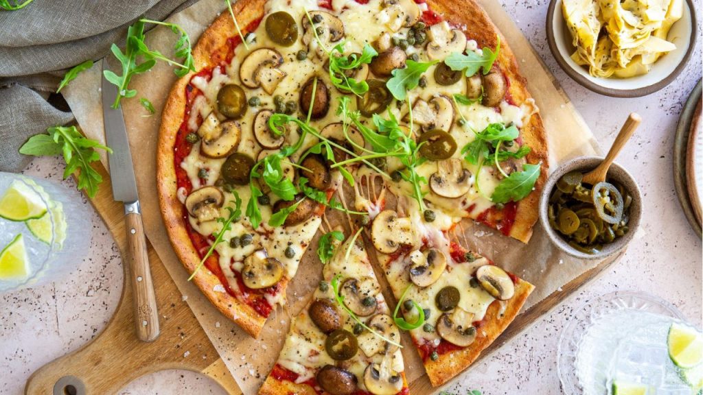 No carb mushroom pizza