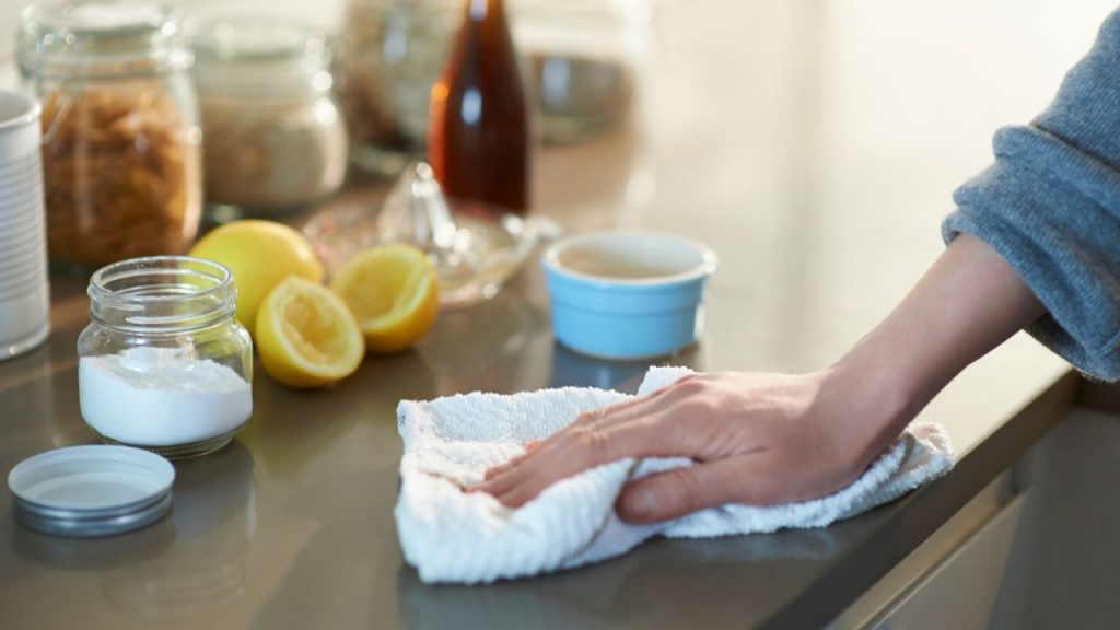 Cleaning with baking soda