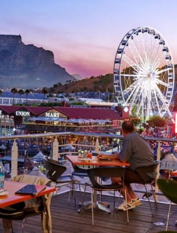v&a waterfront restaurant with views of the cape wheel and table mountain