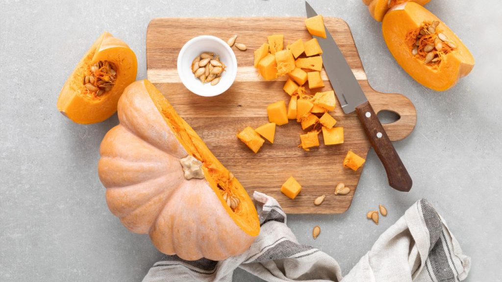 Cut up pumpkin