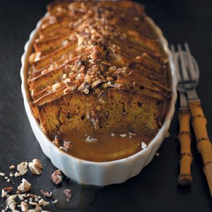 Spiced pumpkin bread pudding