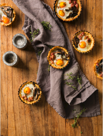 Crispy baked egg tartlets