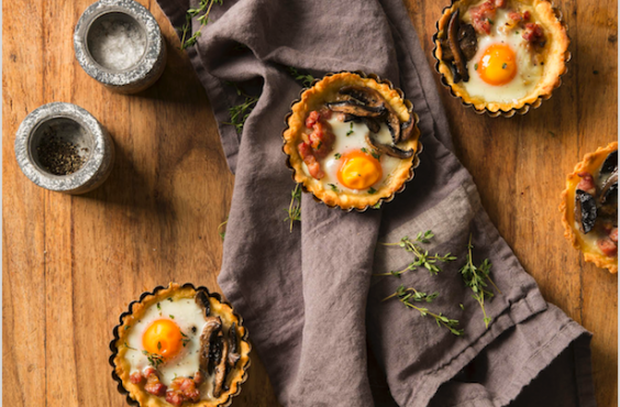 Crispy baked egg tartlets