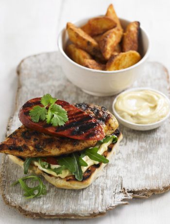 Chicken chorizo burger