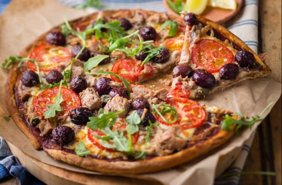 Med pizza