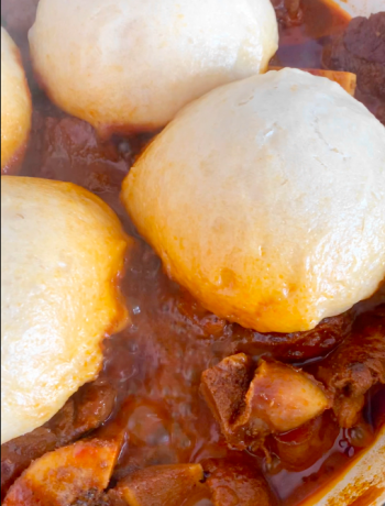 Beef stew with dombolo