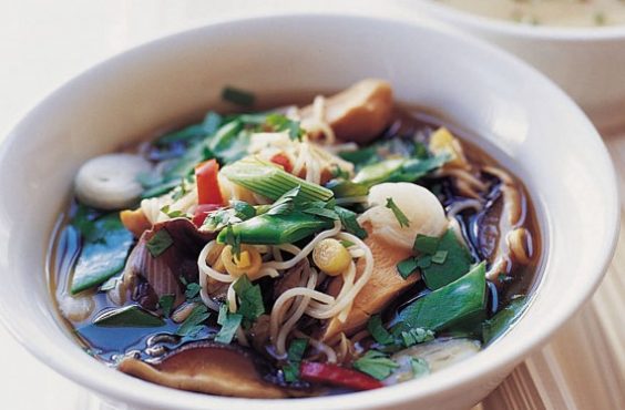 Chicken And Shiitake Mushroom Noodle Soup Recipe