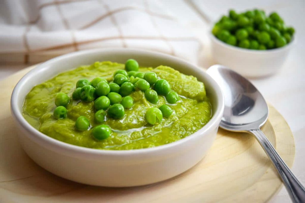 Pea Puree in a bowl