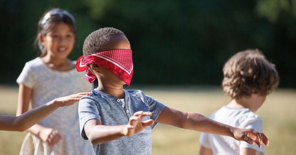 Easter egg hunt - blindfold