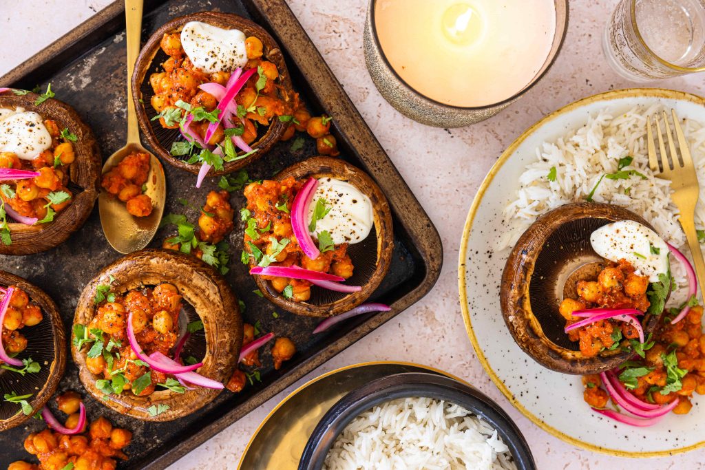 Chana Masala Mushrooms