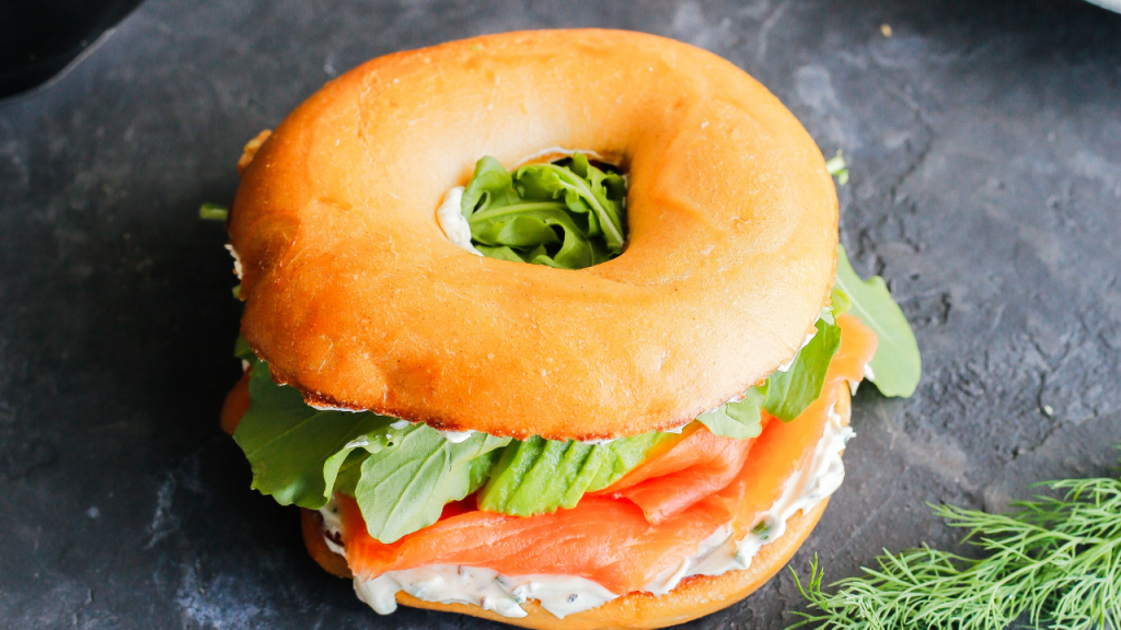 salmon bagel picture