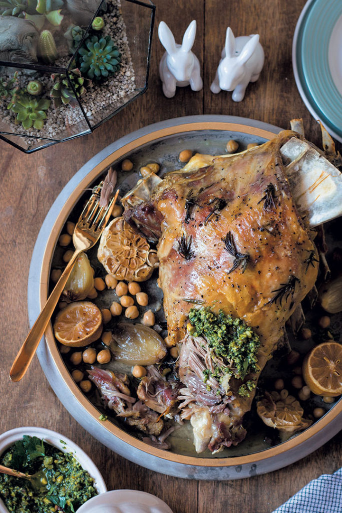 slow-roasted lamb shoulder