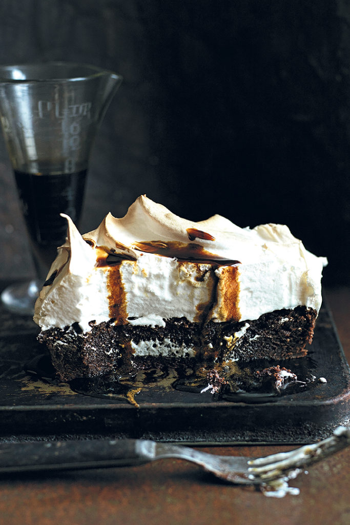 coffee meringue brownies