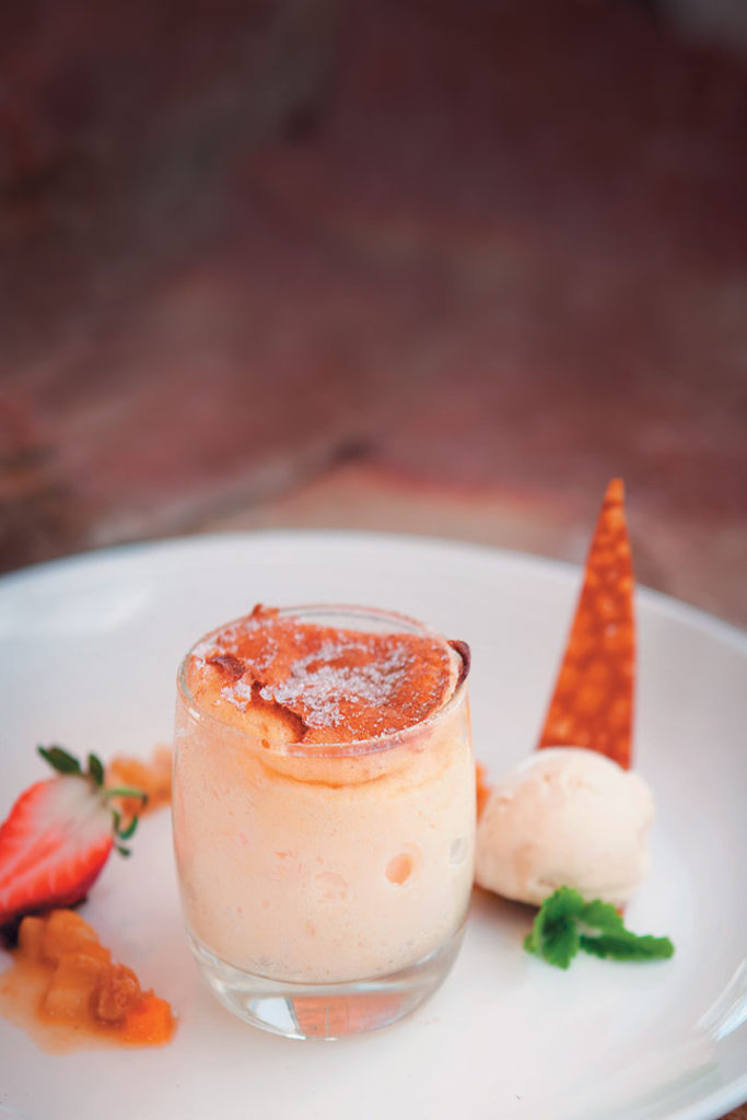 rooibos milk tart soufflé