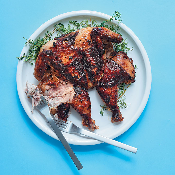 spiced yoghurt spatchcock chicken