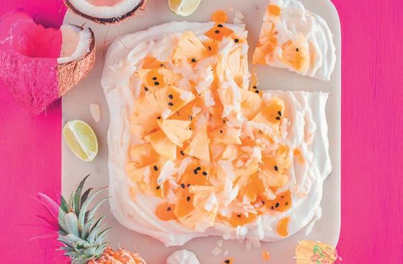 Vegan Pina Colada Pavlova