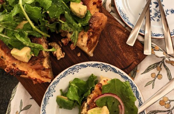 bacon & feta potato quiche
