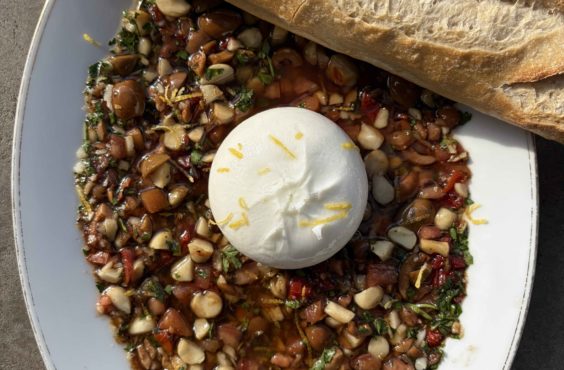 Macadamia nut and burrata dipping plate