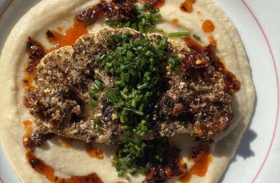 macadamia za'atar-crusted cauliflower steaks